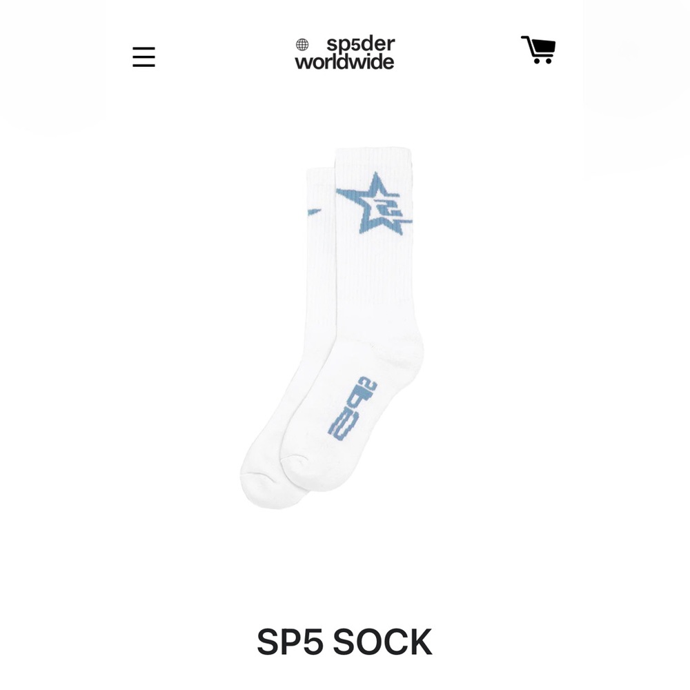 Spider SP5 Tube Socks Light Blue Size 6-9
